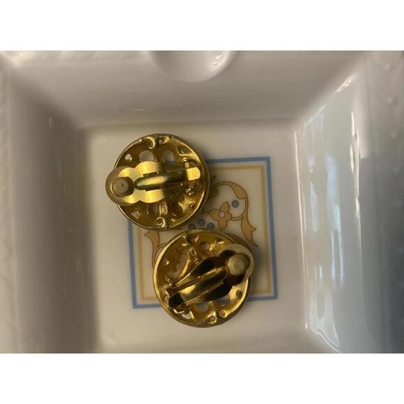 Anne Klein Vintage Decorative Clip Earrings - Picture 9 of 9